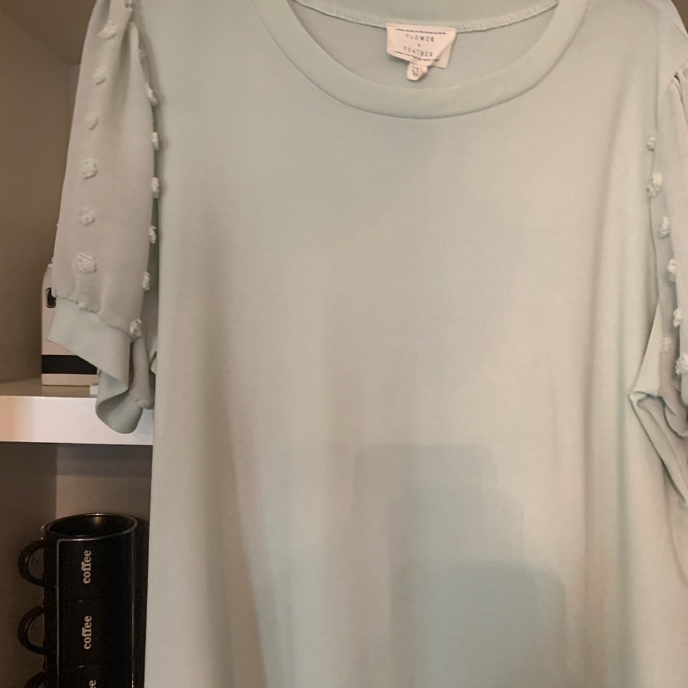 Mint green summer blouse Size 2XL.
